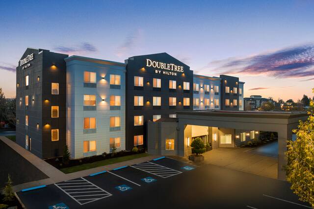 DoubleTree Hotel Exterior at Night